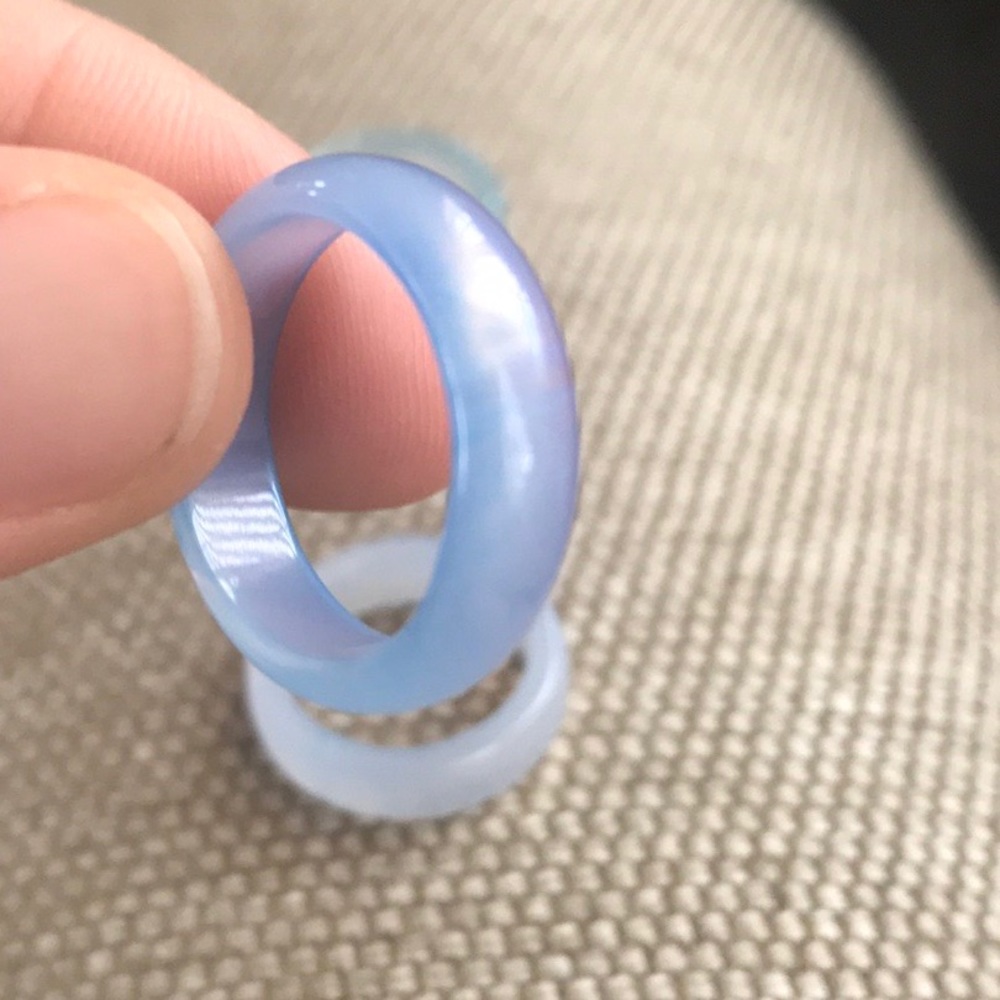 Blue Agate Gemstone Ring Set - image 6